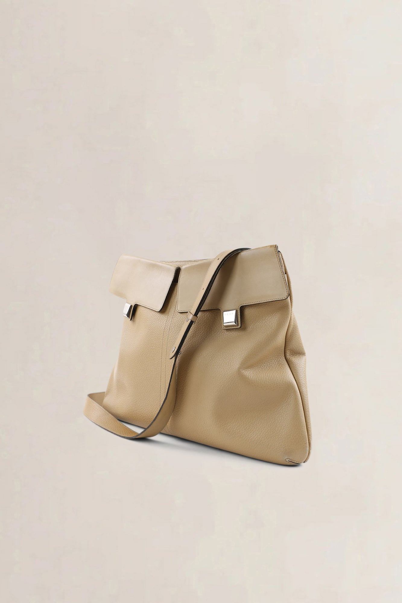 Deux de Delvaux Beige Leather Crossbody Bag