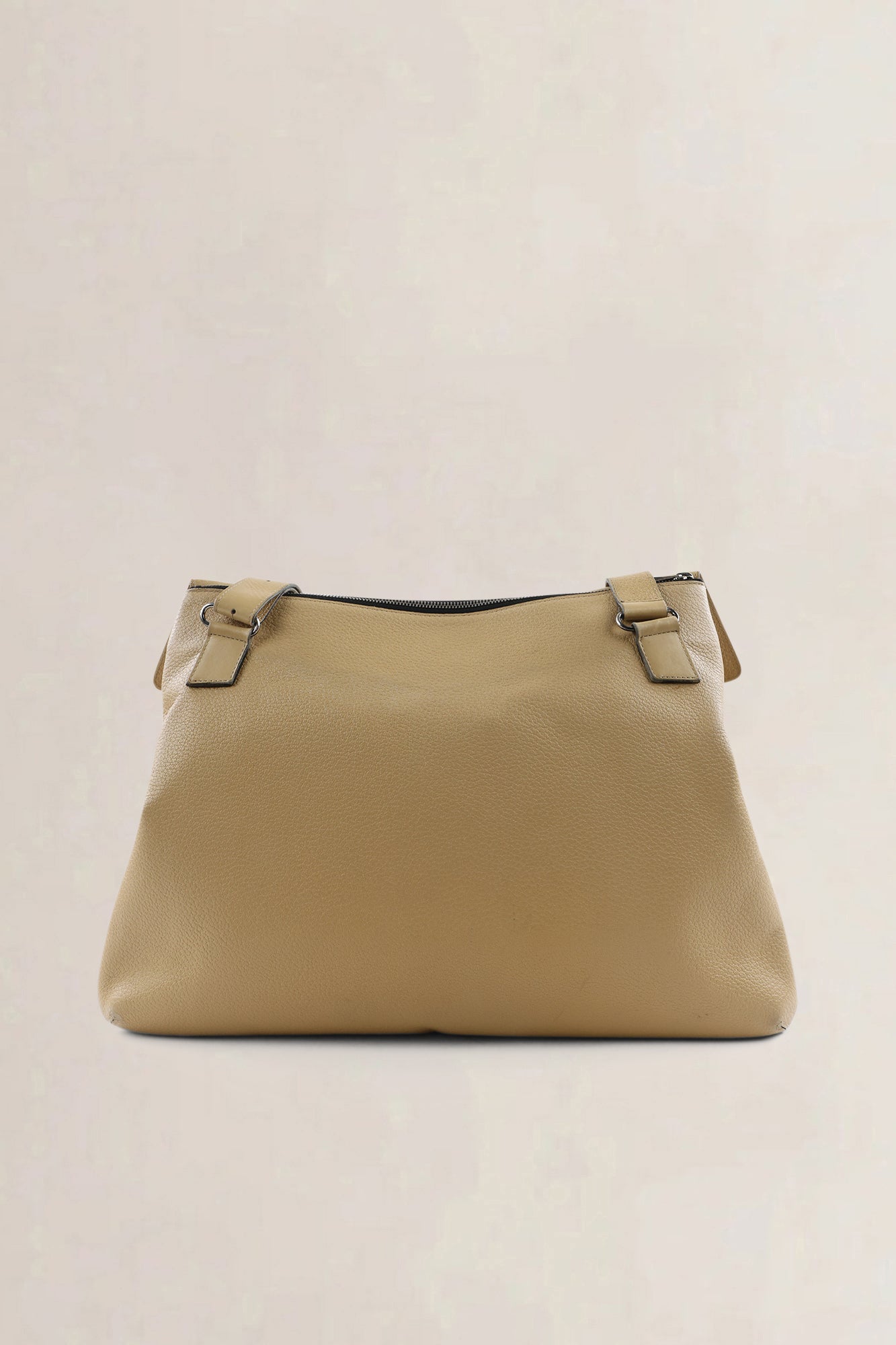 Deux de Delvaux Beige Leather Crossbody Bag
