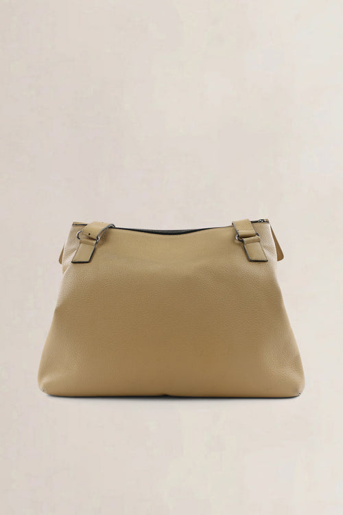 Deux de Delvaux Beige Leather Crossbody Bag