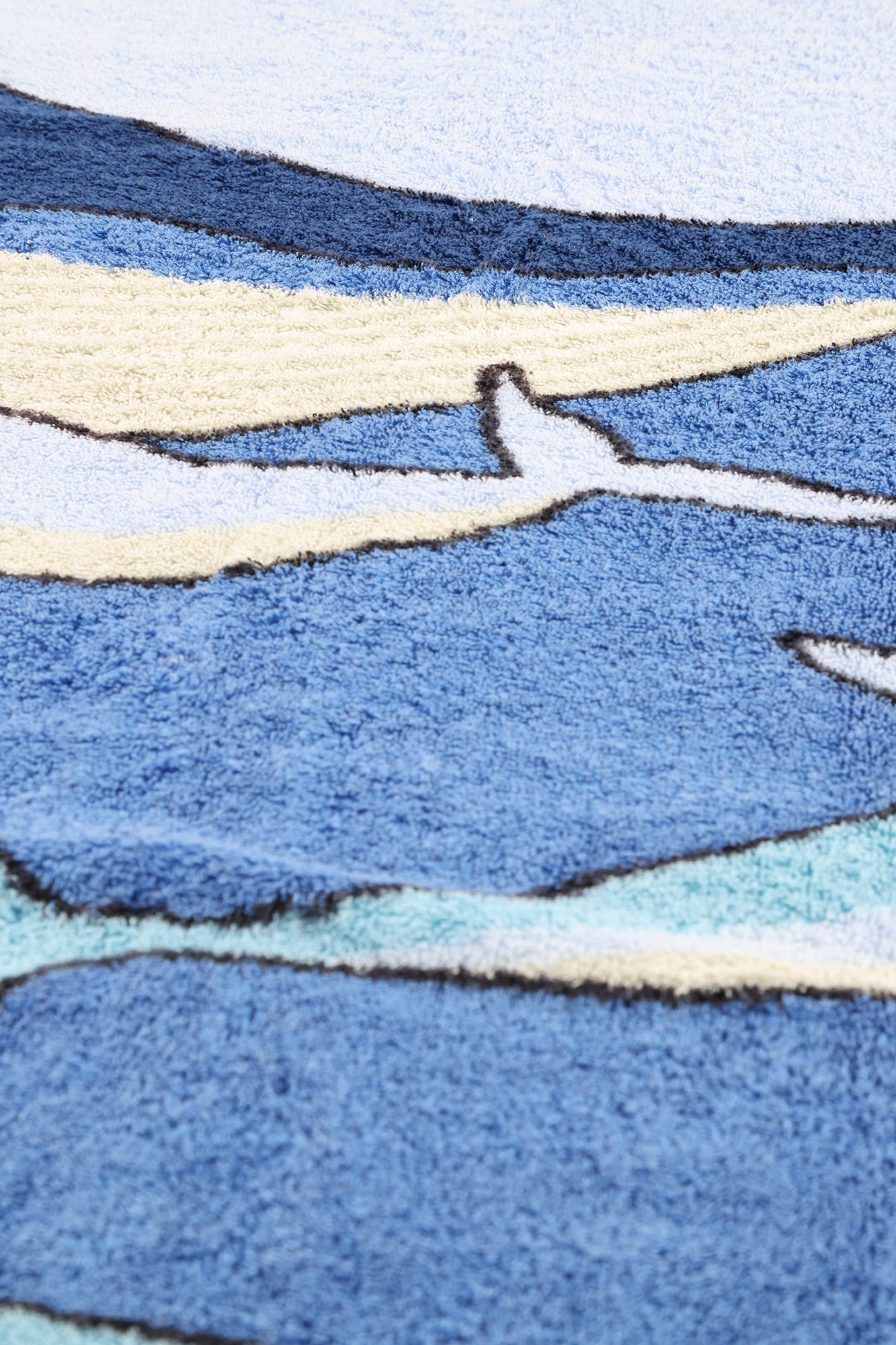 Hermès Blue "Baleines" Terry Cotton Beach Towel