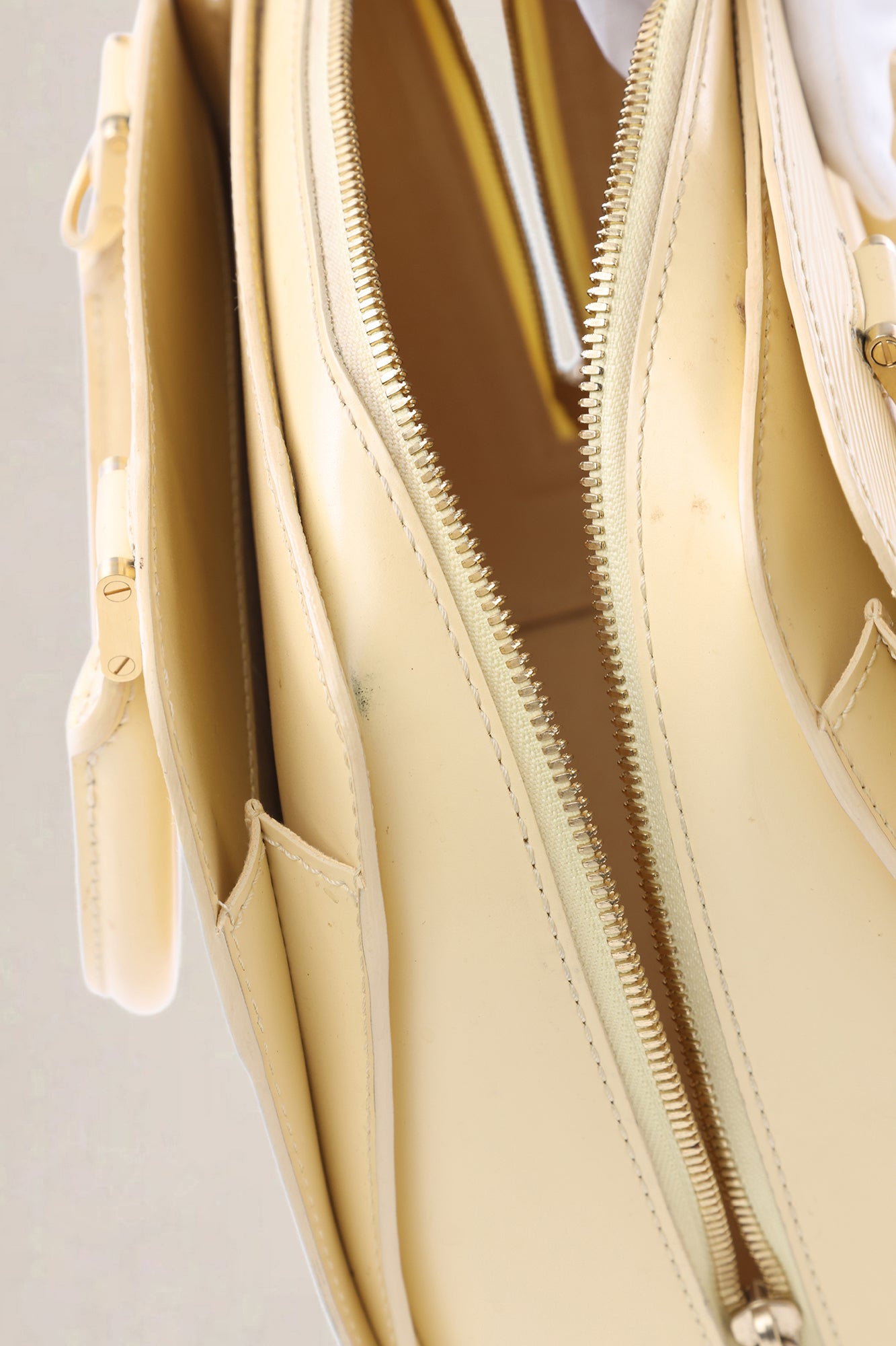 Louis Vuitton Butter Yellow Triana Epi Leather Top Handle Bag