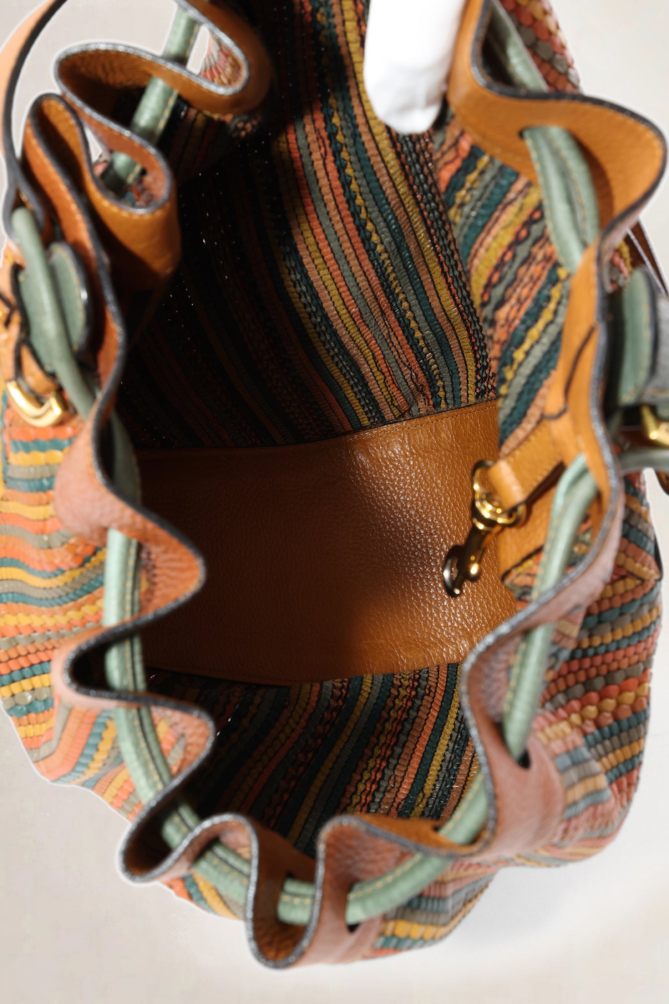 Delvaux Multicolor Toile De Cuir Tabarin GM Crossbody Bag