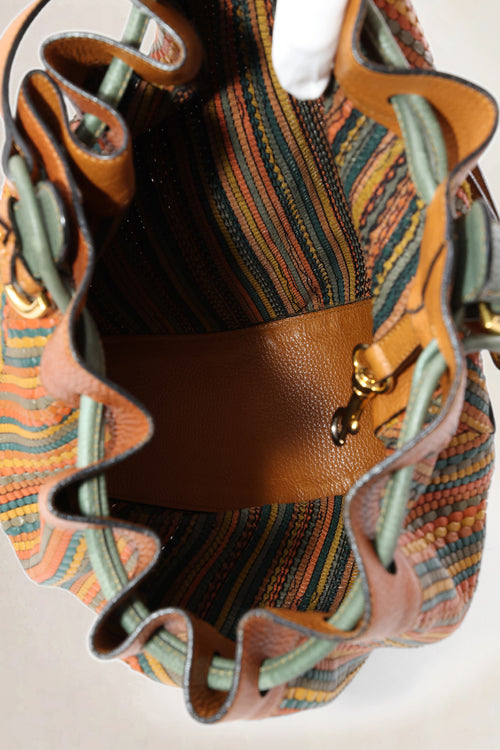 Delvaux Multicolor Toile De Cuir Tabarin GM Crossbody Bag