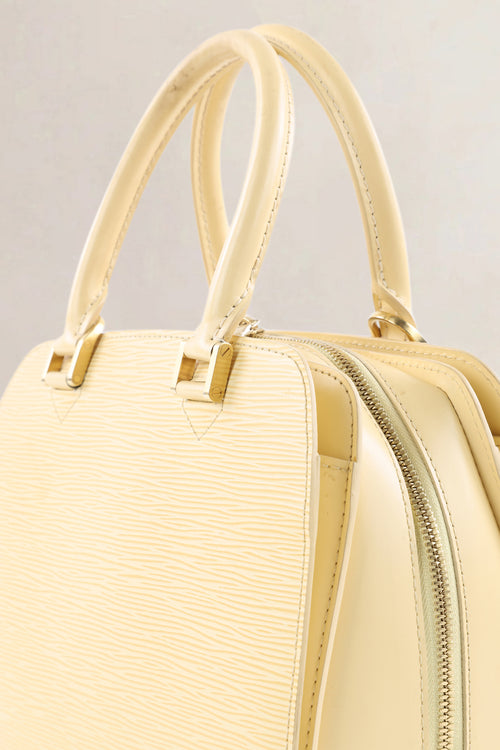 Louis Vuitton Butter Yellow Triana Epi Leather Top Handle Bag