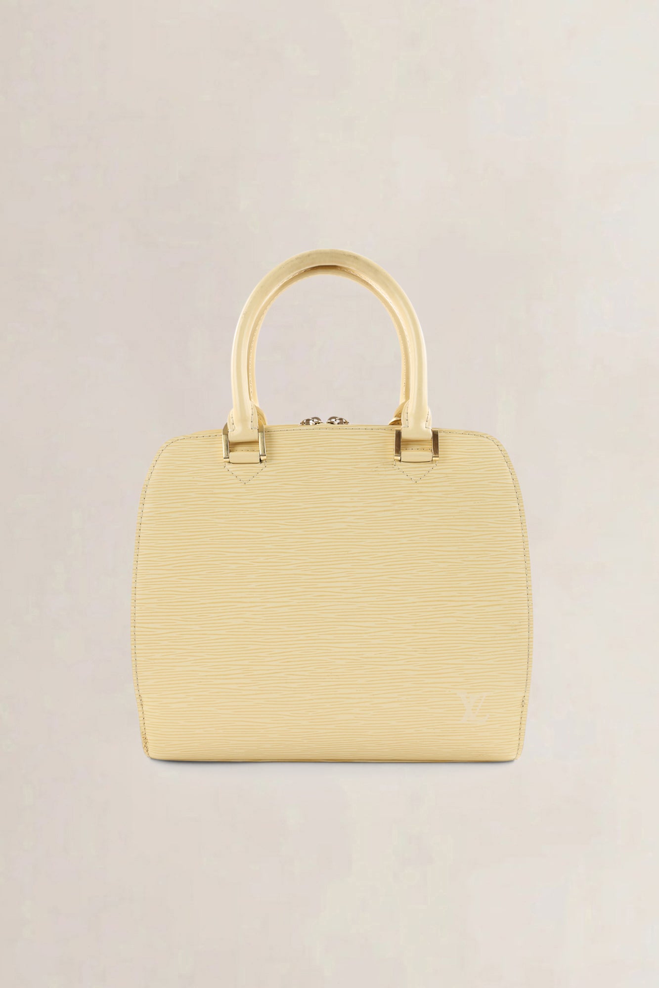 Louis Vuitton Butter Yellow Triana Epi Leather Top Handle Bag