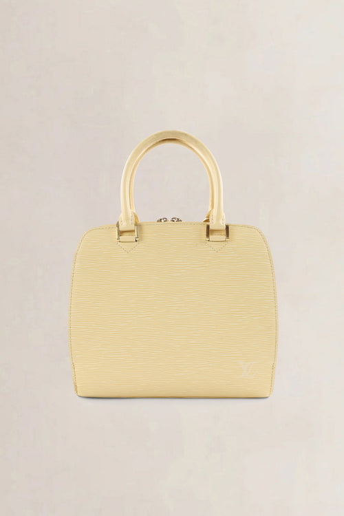 Louis Vuitton Butter Yellow Triana Epi Leather Top Handle Bag