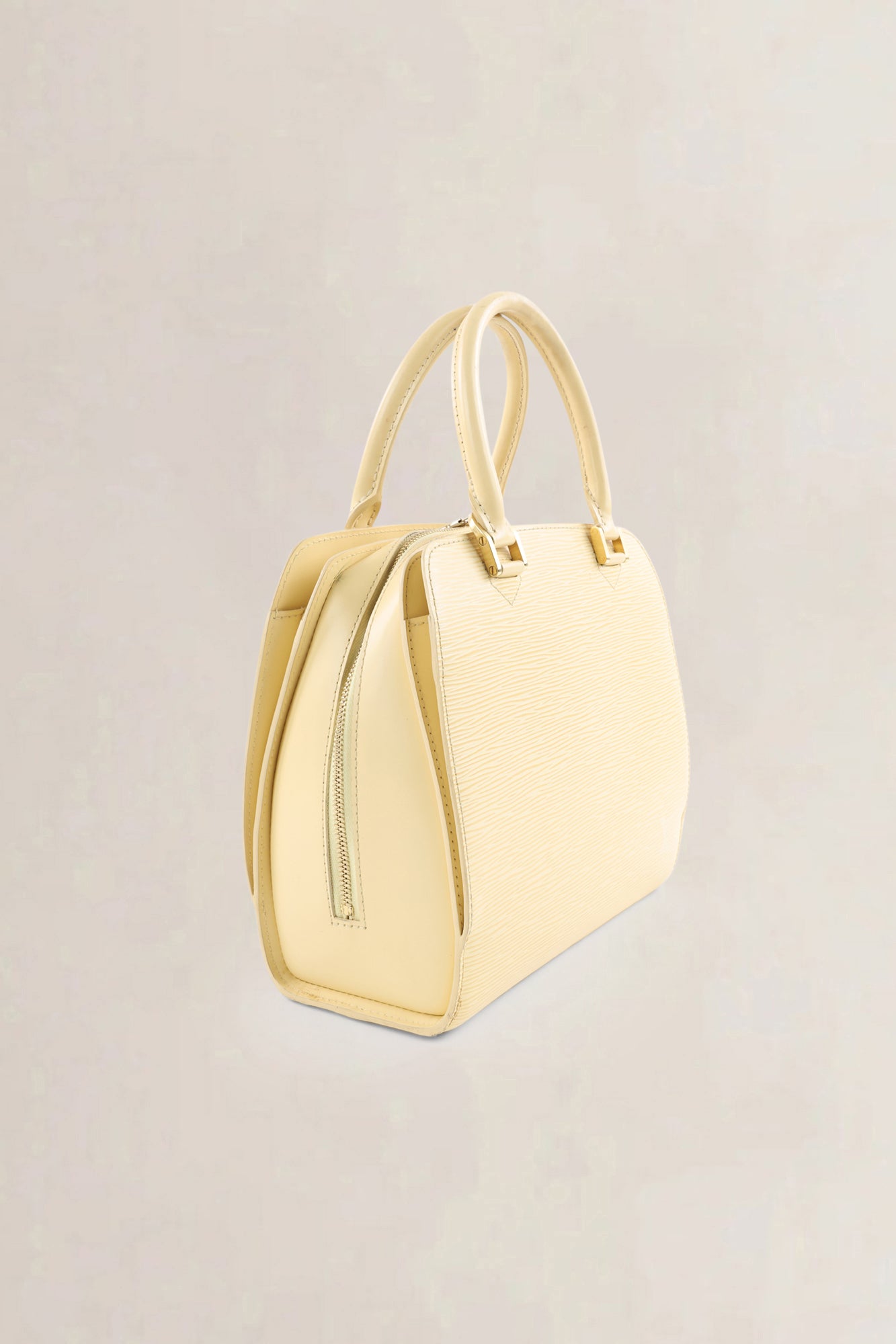 Louis Vuitton Butter Yellow Triana Epi Leather Top Handle Bag