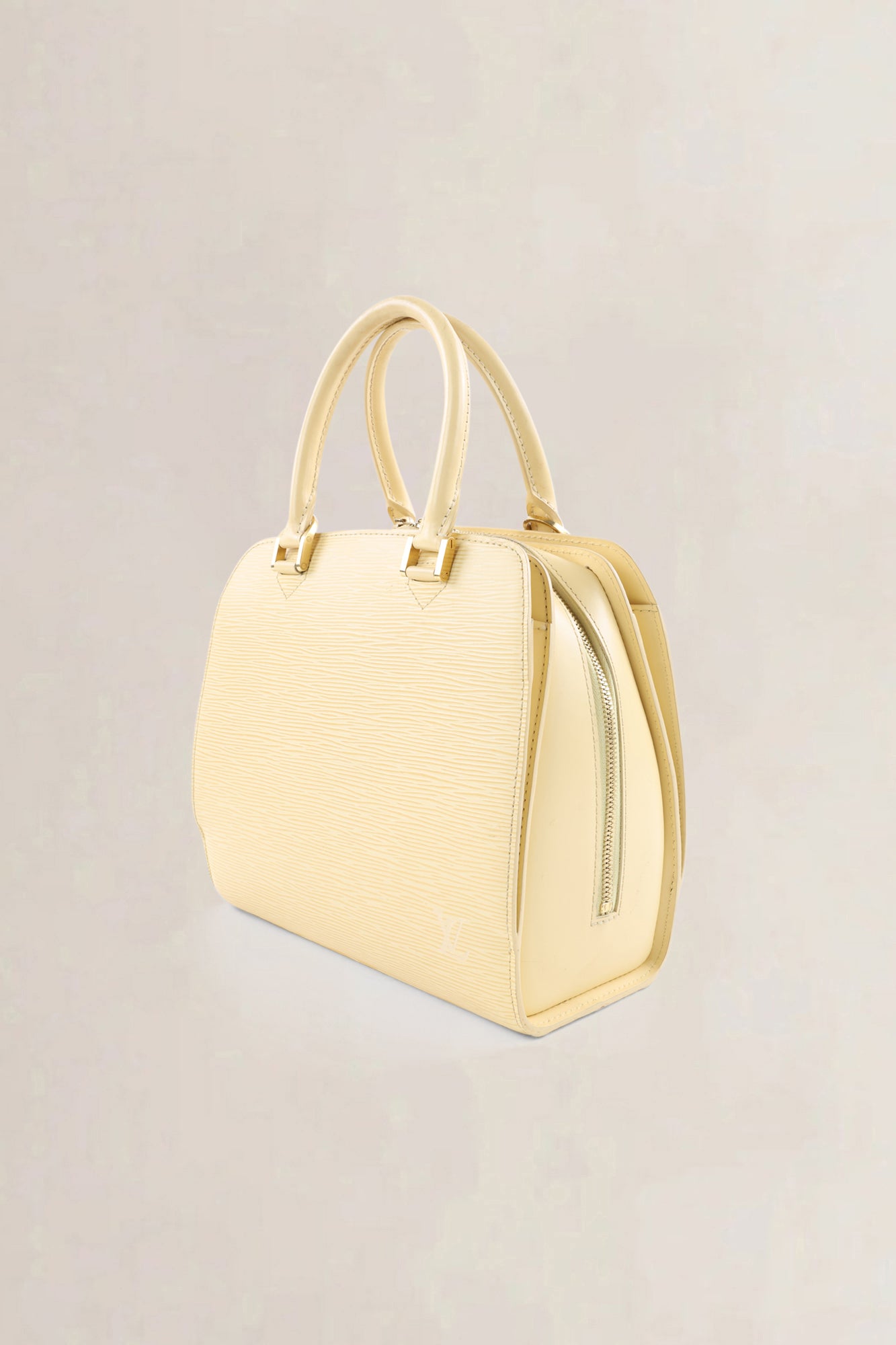 Louis Vuitton Butter Yellow Triana Epi Leather Top Handle Bag