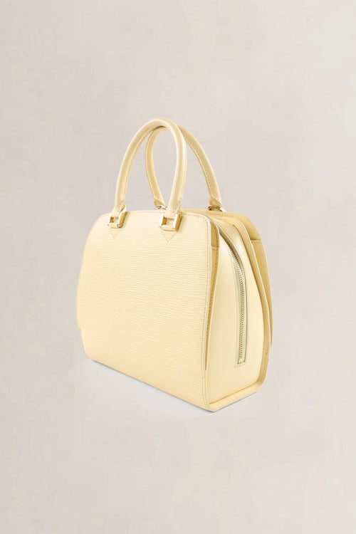 Louis Vuitton Butter Yellow Triana Epi Leather Top Handle Bag