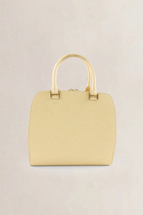 Louis Vuitton Butter Yellow Triana Epi Leather Top Handle Bag