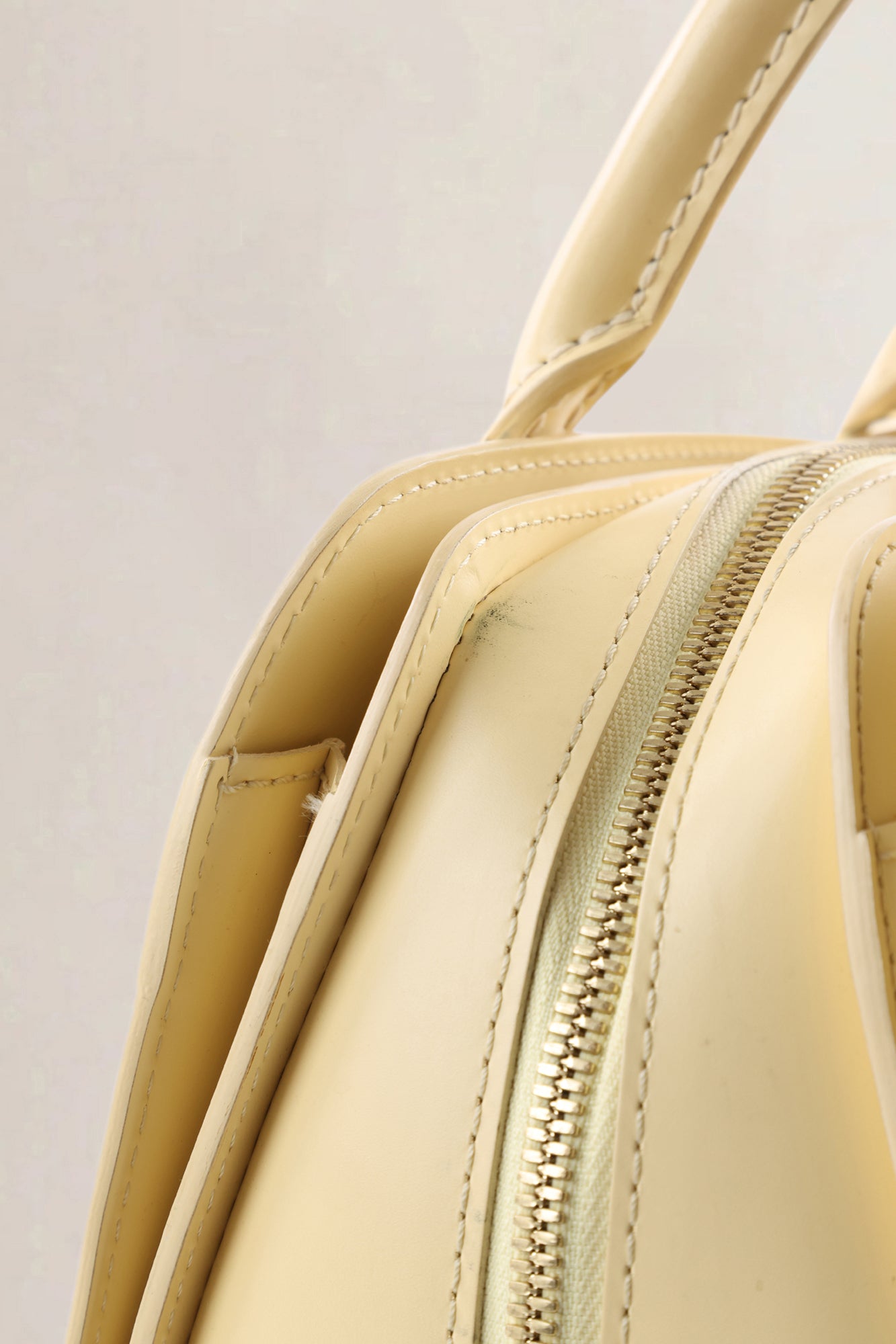 Louis Vuitton Butter Yellow Triana Epi Leather Top Handle Bag