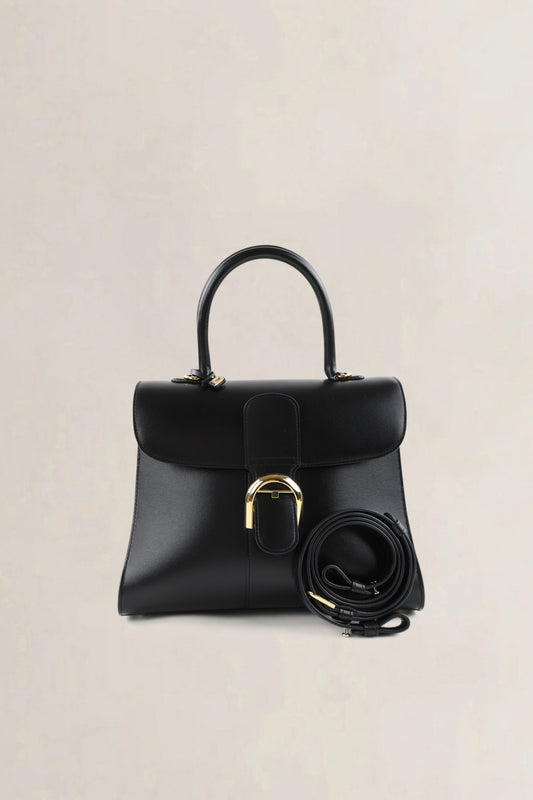 Delvaux Black Box Calf Brillant MM Crossbody Bag