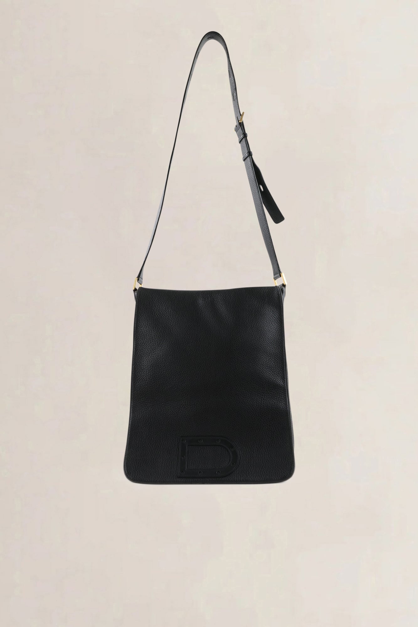 Delvaux Black Le Louise Baudrier GM Crossbody Bag