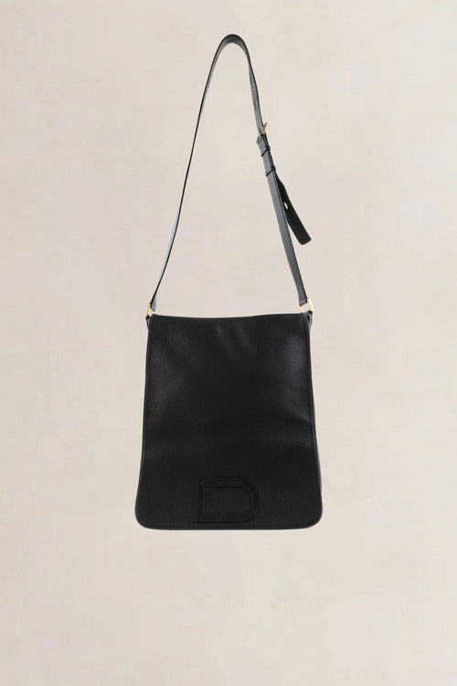 Delvaux Black Le Louise Baudrier GM Crossbody Bag