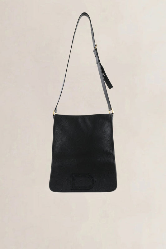 Delvaux Black Le Louise Baudrier GM Crossbody Bag