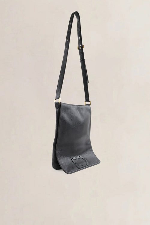 Delvaux Black Le Louise Baudrier GM Crossbody Bag