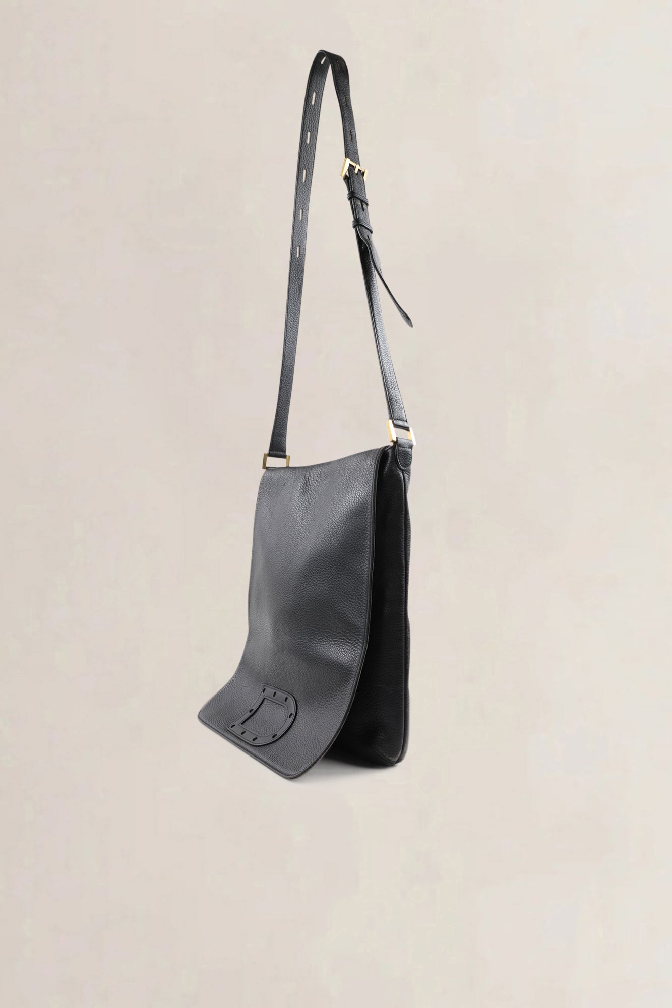 Delvaux Black Le Louise Baudrier GM Crossbody Bag
