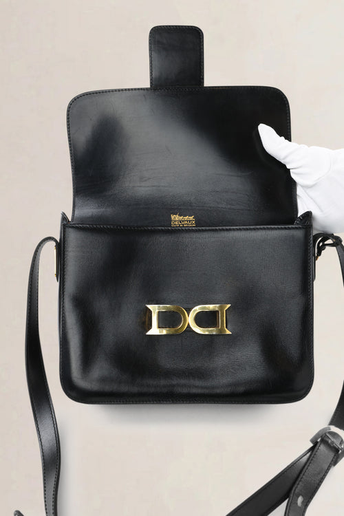 Delvaux Black Box Calf Bourgogne Crossbody Bag