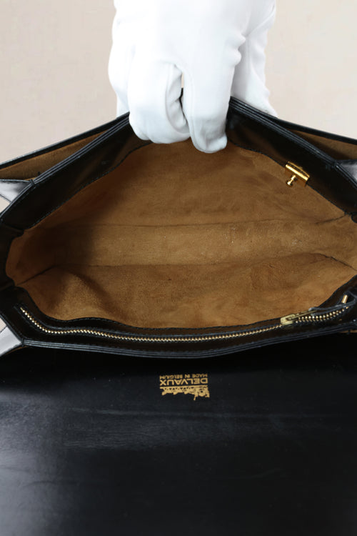 Delvaux Black Box Calf Bourgogne Crossbody Bag