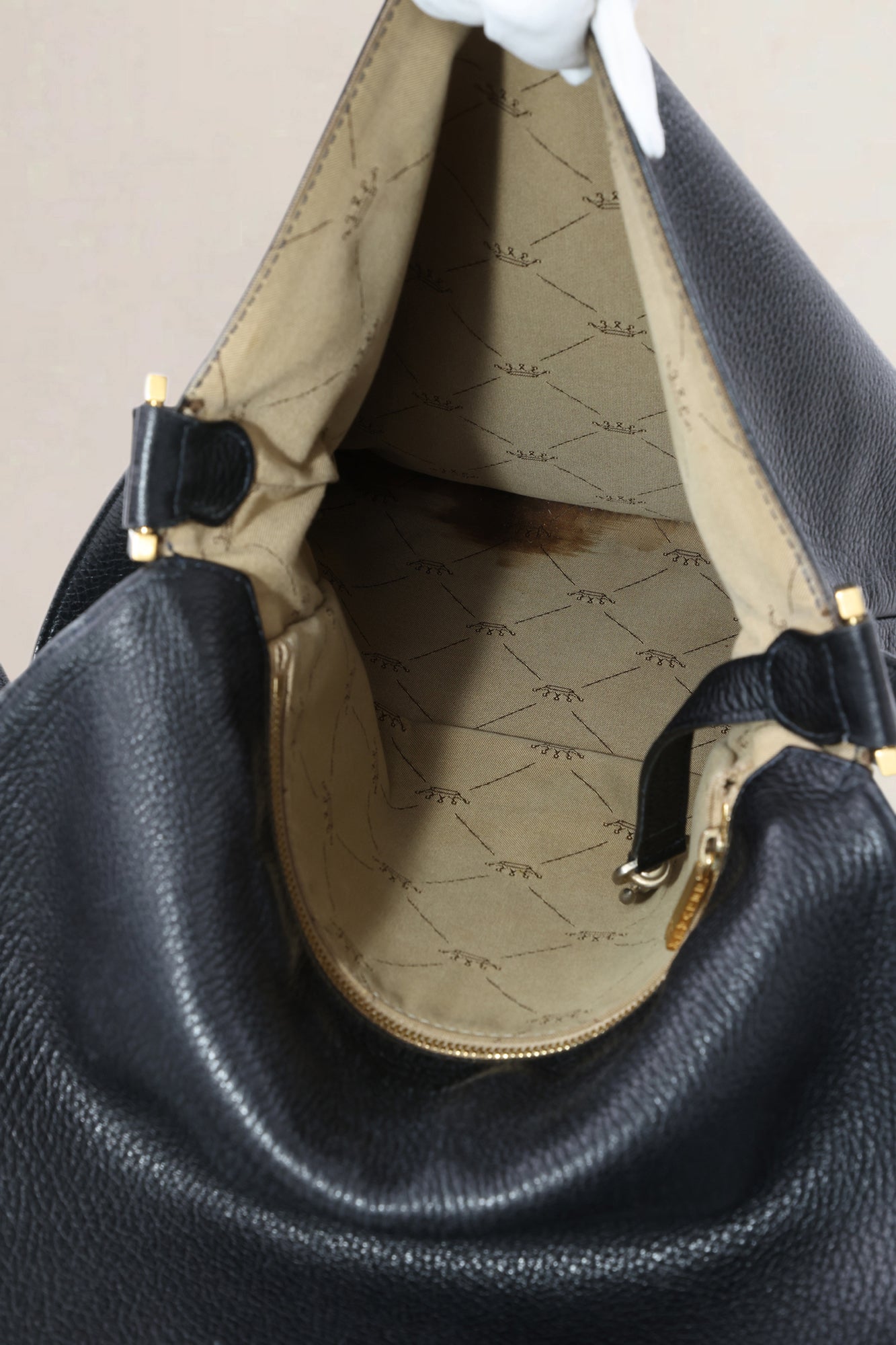 Delvaux Black Le Louise Baudrier GM Crossbody Bag