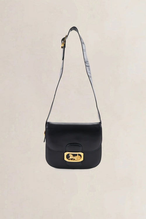 Céline Vintage Navy Leather Crossbody Bag
