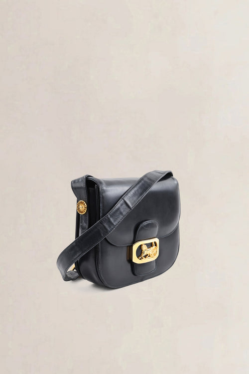 Céline Vintage Navy Leather Crossbody Bag