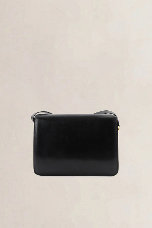Céline Vintage Navy Leather Crossbody Bag