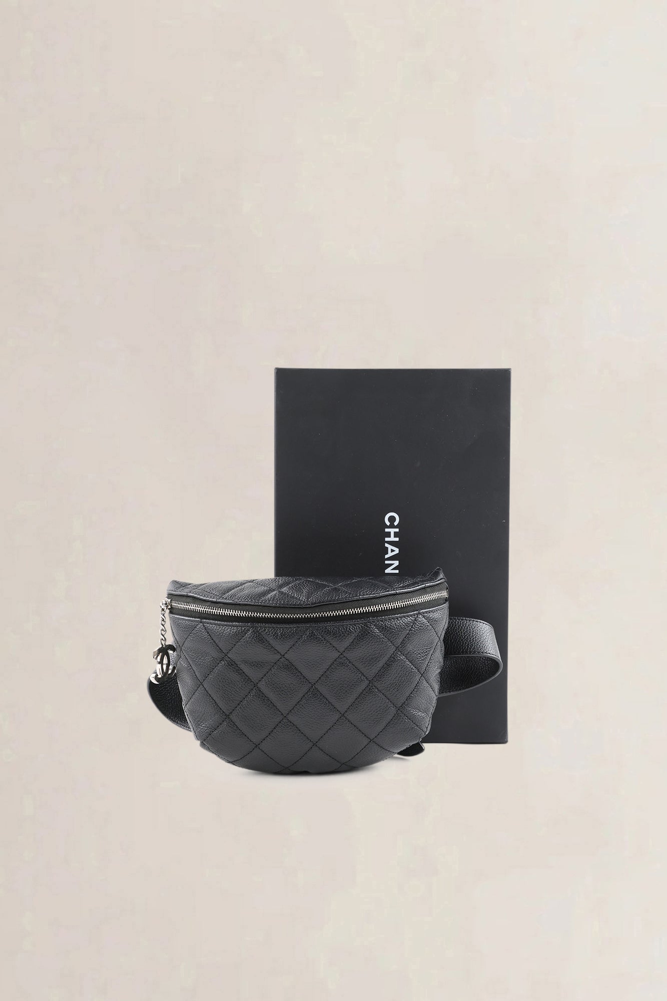 Chanel Black Caviar Leather Belt Bag
