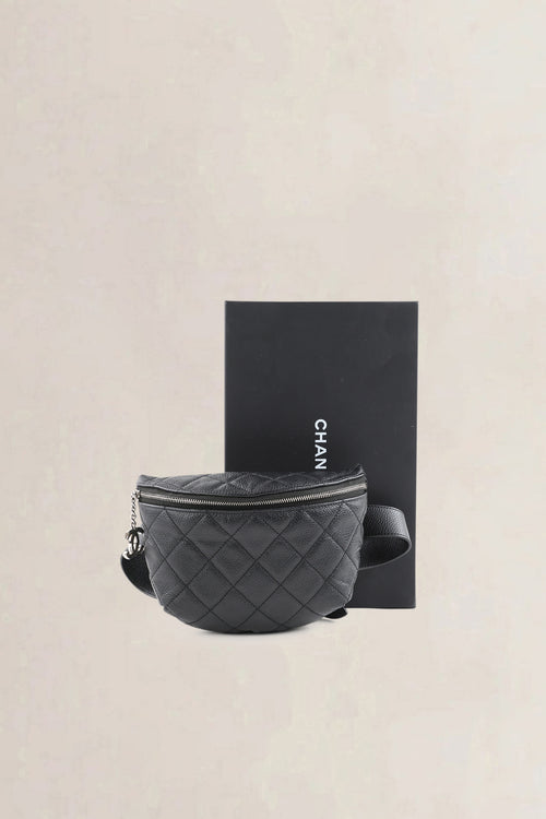 Chanel Black Caviar Leather Belt Bag