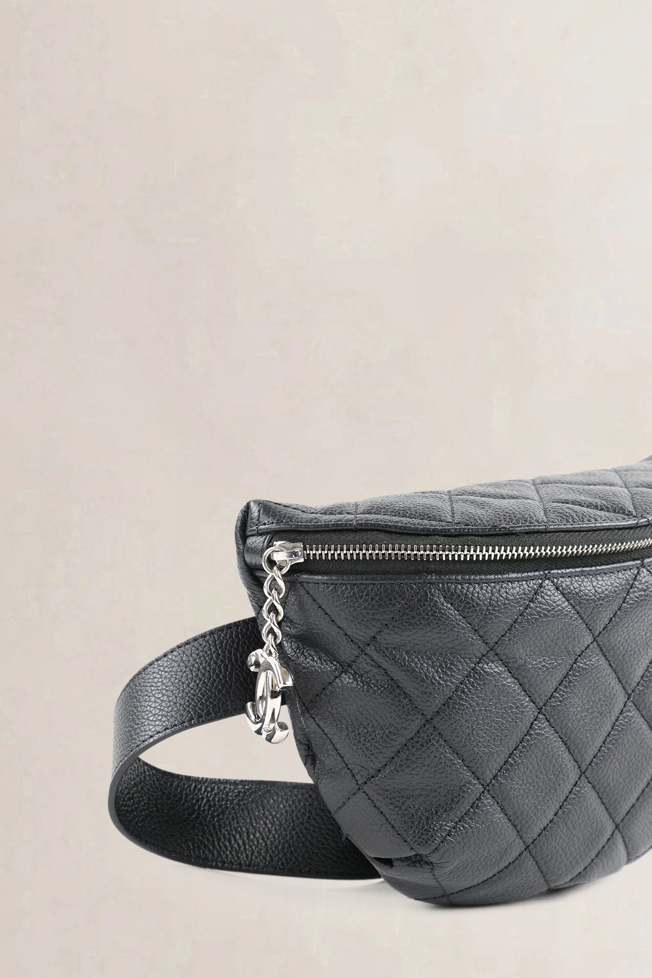 Chanel Black Caviar Leather Belt Bag