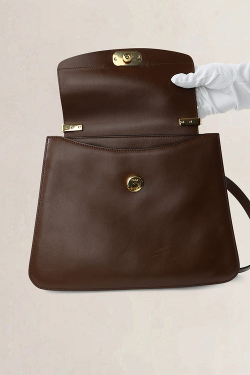 Chloé Brown C Medium Shoulder Bag