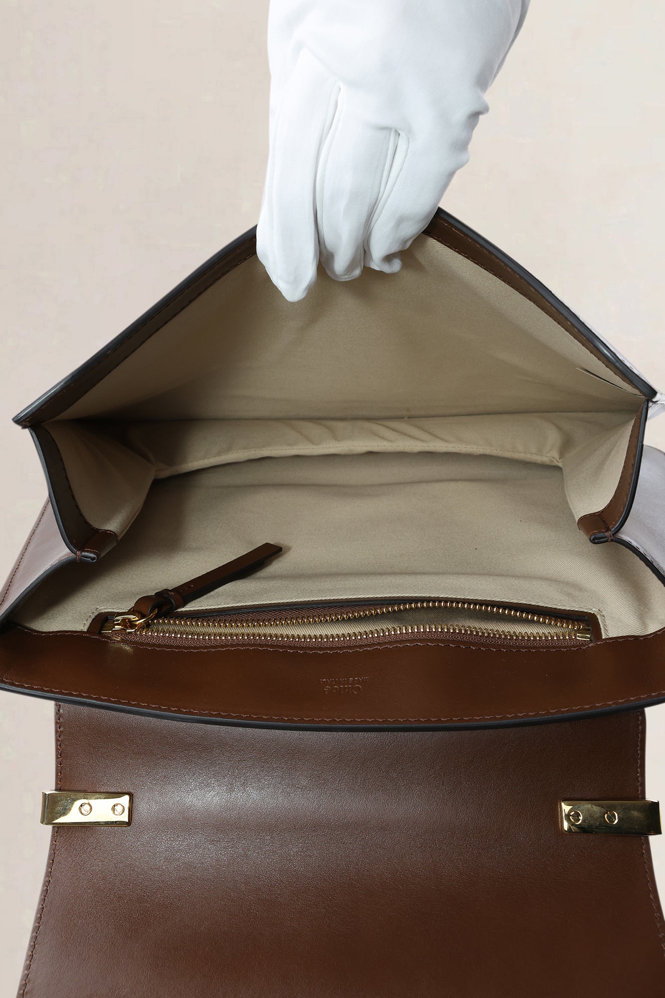 Chloé Brown C Medium Shoulder Bag