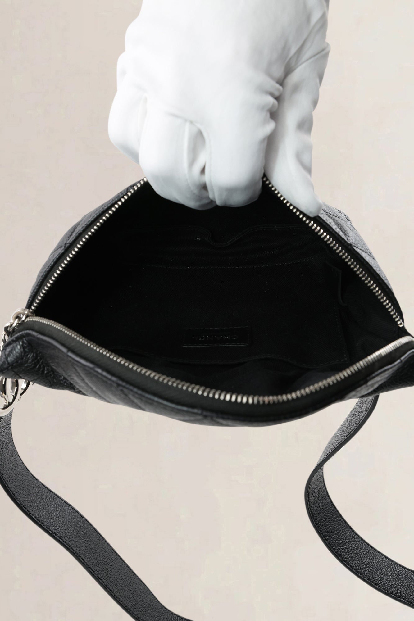 Chanel Black Caviar Leather Belt Bag