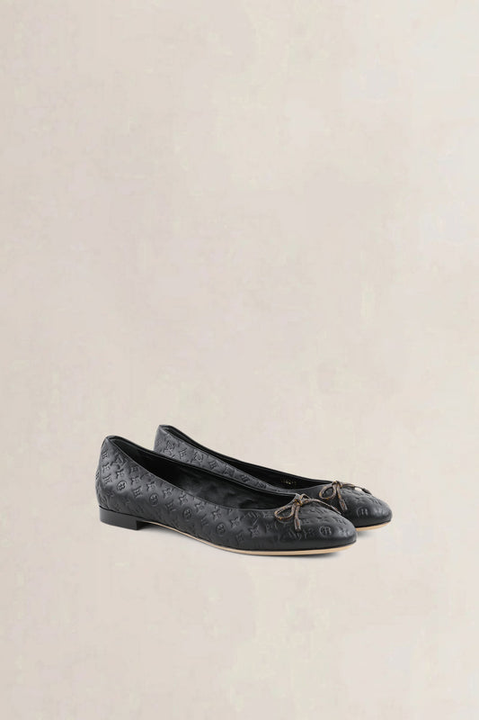 Louis Vuitton Brown Empreinte Nina Ballerina Flats