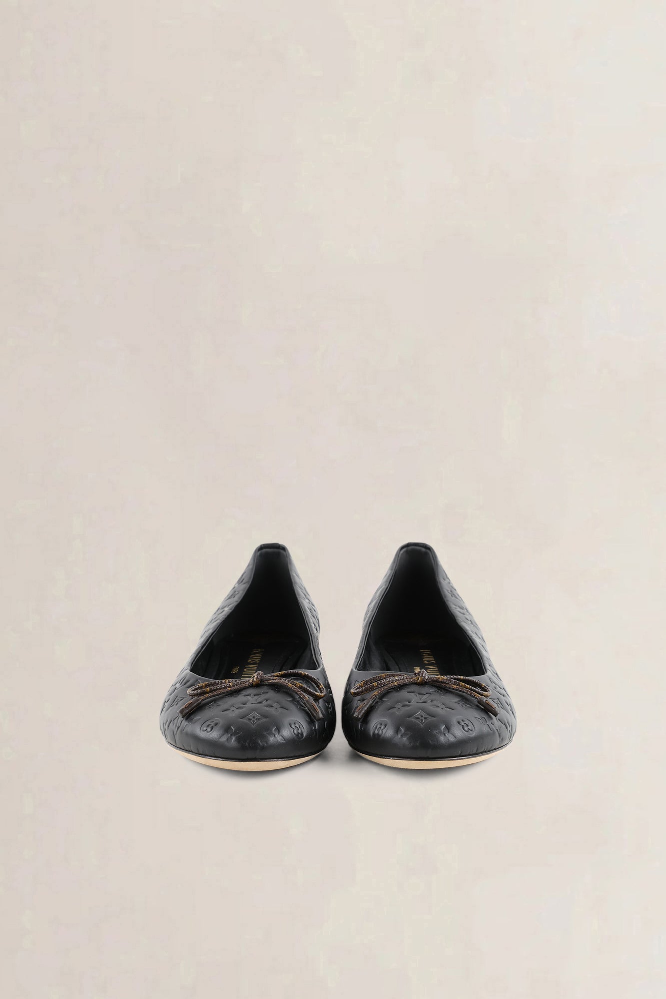 Louis Vuitton Brown Empreinte Nina Ballerina Flats