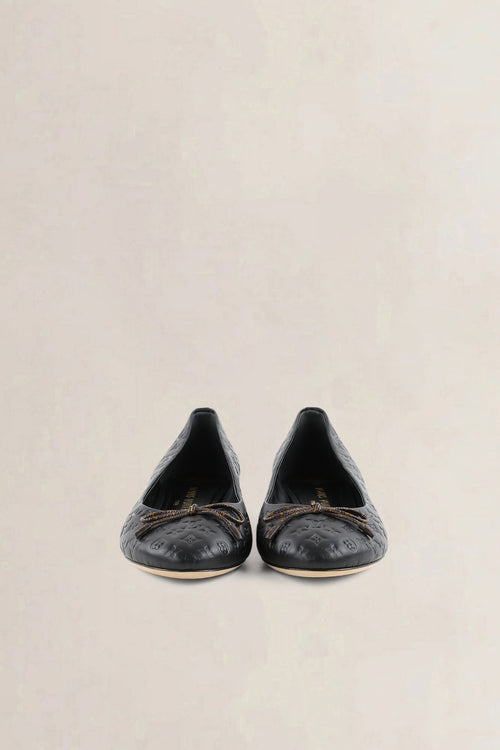 Louis Vuitton Brown Empreinte Nina Ballerina Flats