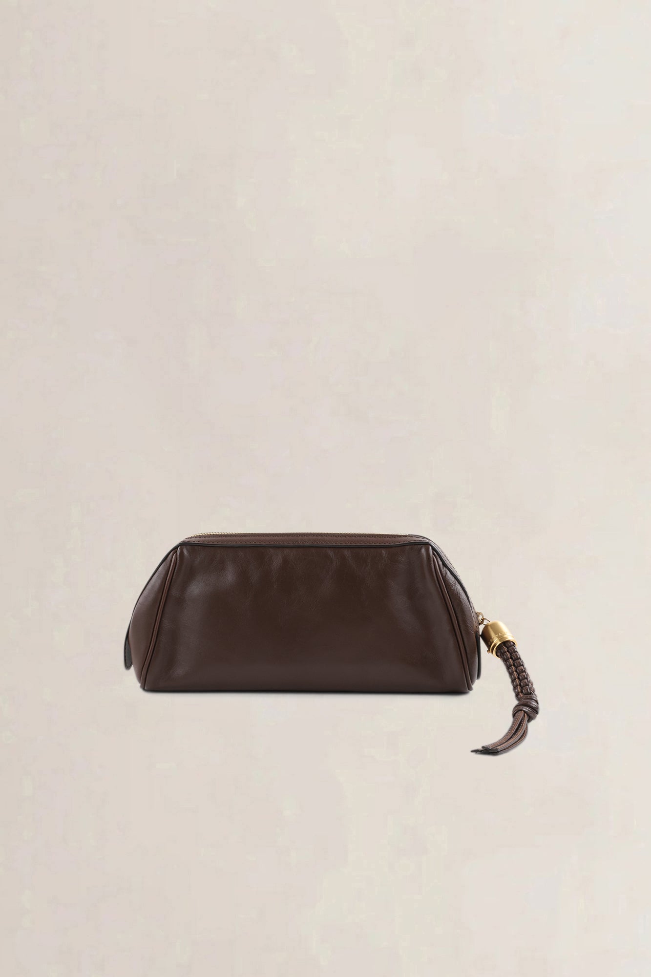 Delvaux Chocolate Leather Dolce Vita Pochette