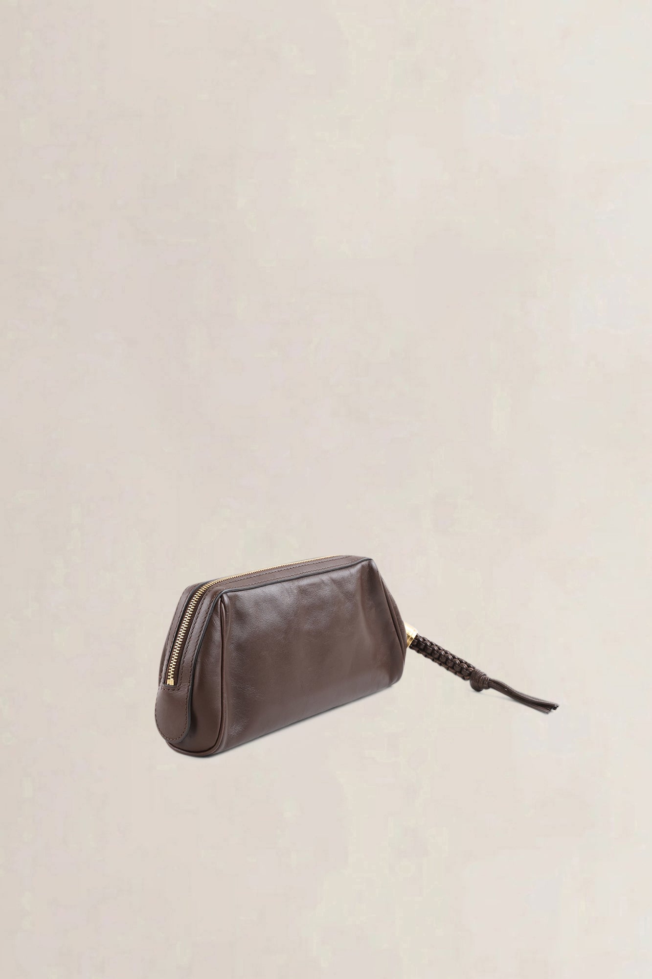 Delvaux Chocolate Leather Dolce Vita Pochette