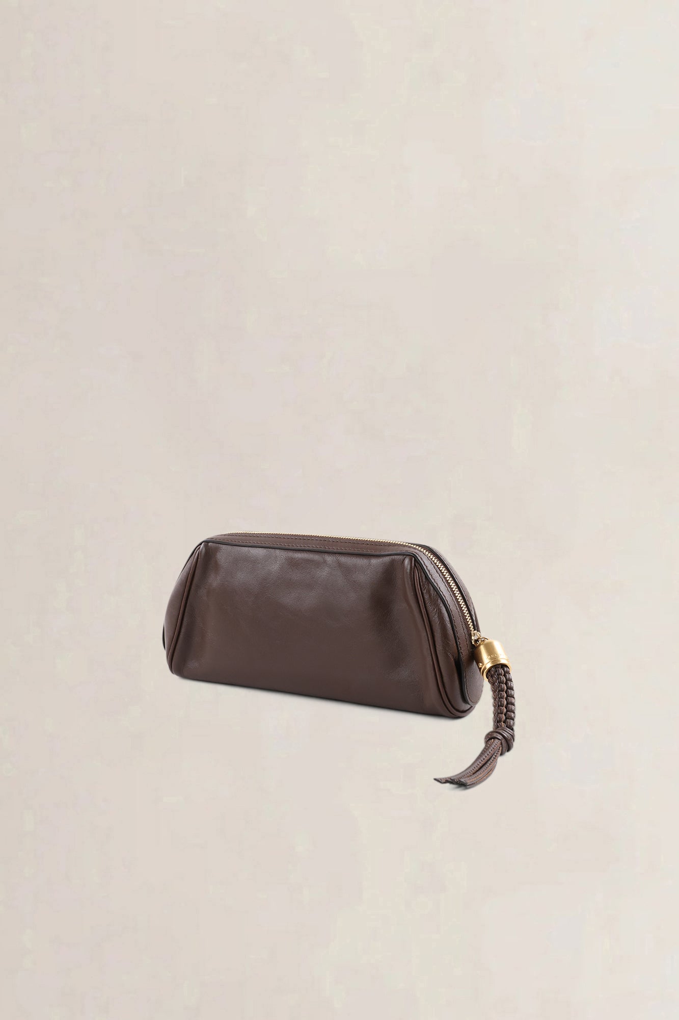 Delvaux Chocolate Leather Dolce Vita Pochette
