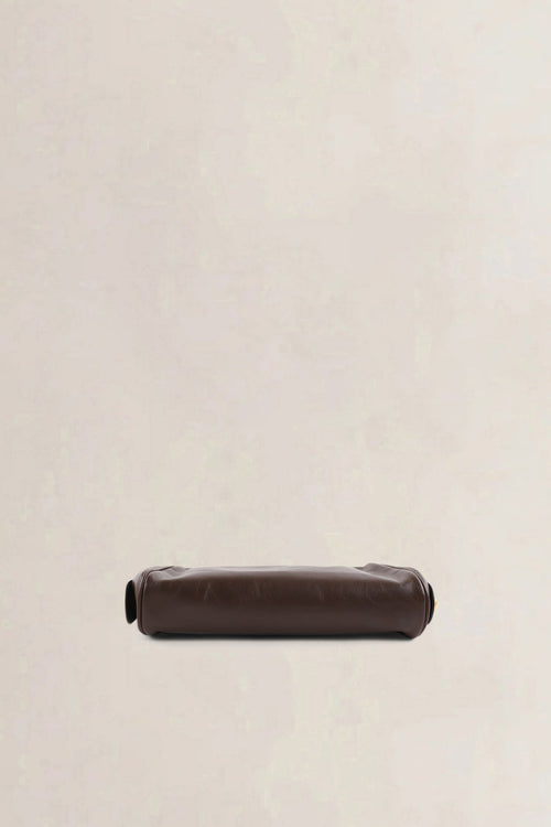 Delvaux Chocolate Leather Dolce Vita Pochette