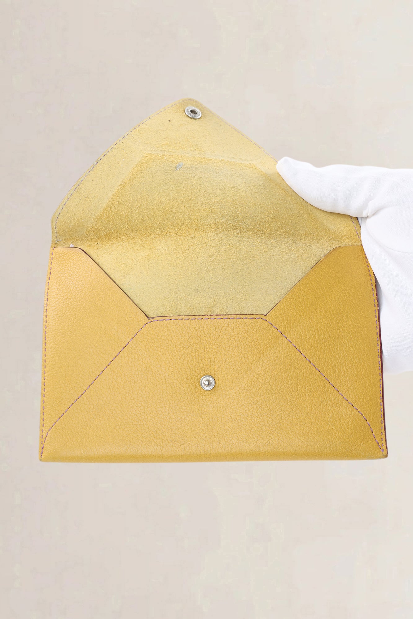 Delvaux Yellow Leather Wallet