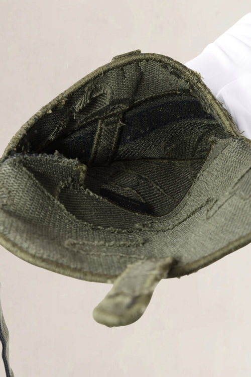 Christian Dior Green Embroidered Camouflage Cloth Saddle Belt Bag