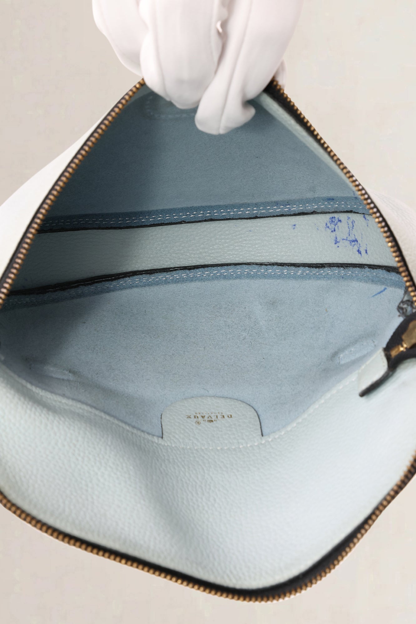 Delvaux Ice Blue Musette Belt Bag
