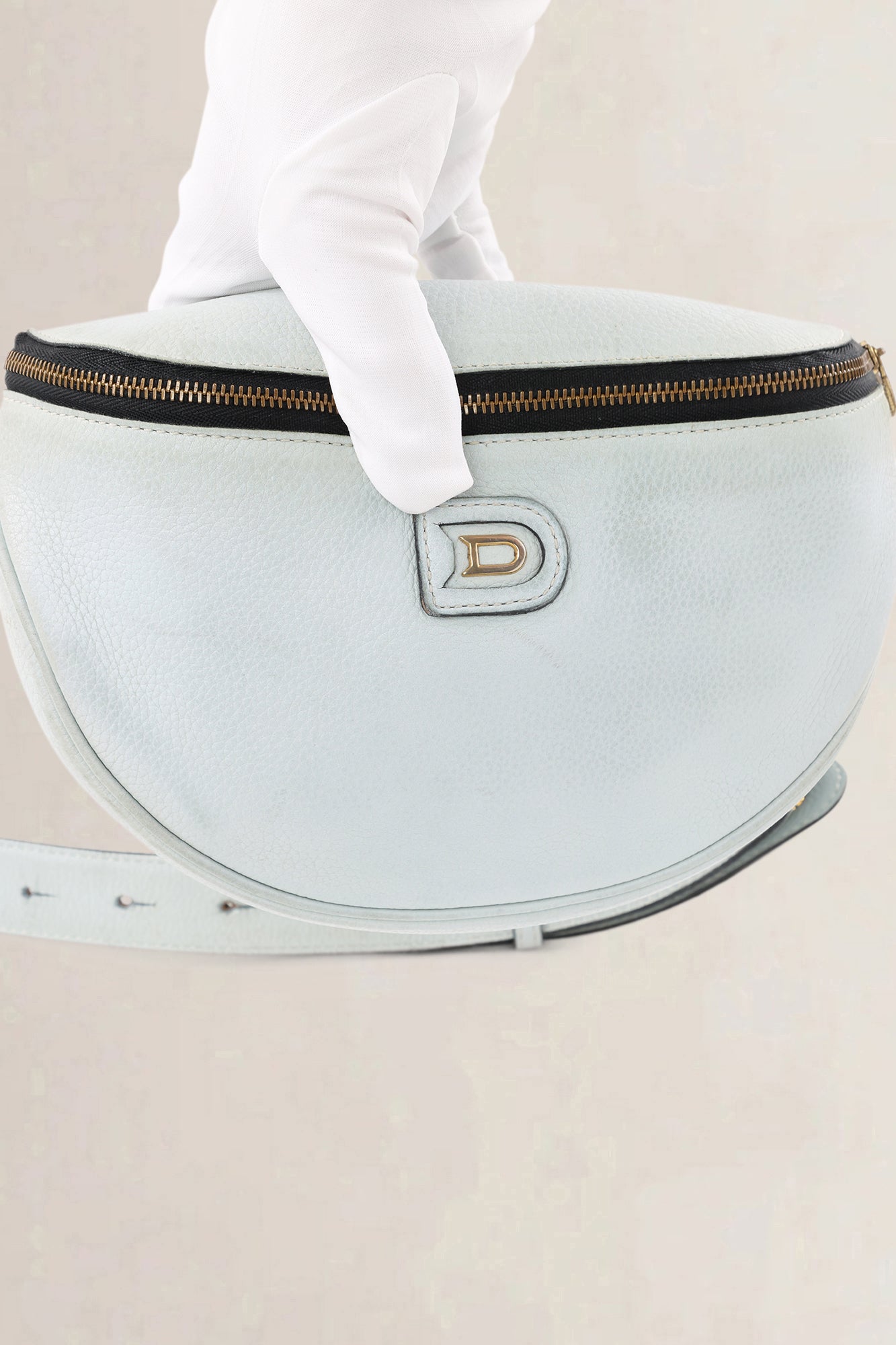 Delvaux Ice Blue Musette Belt Bag