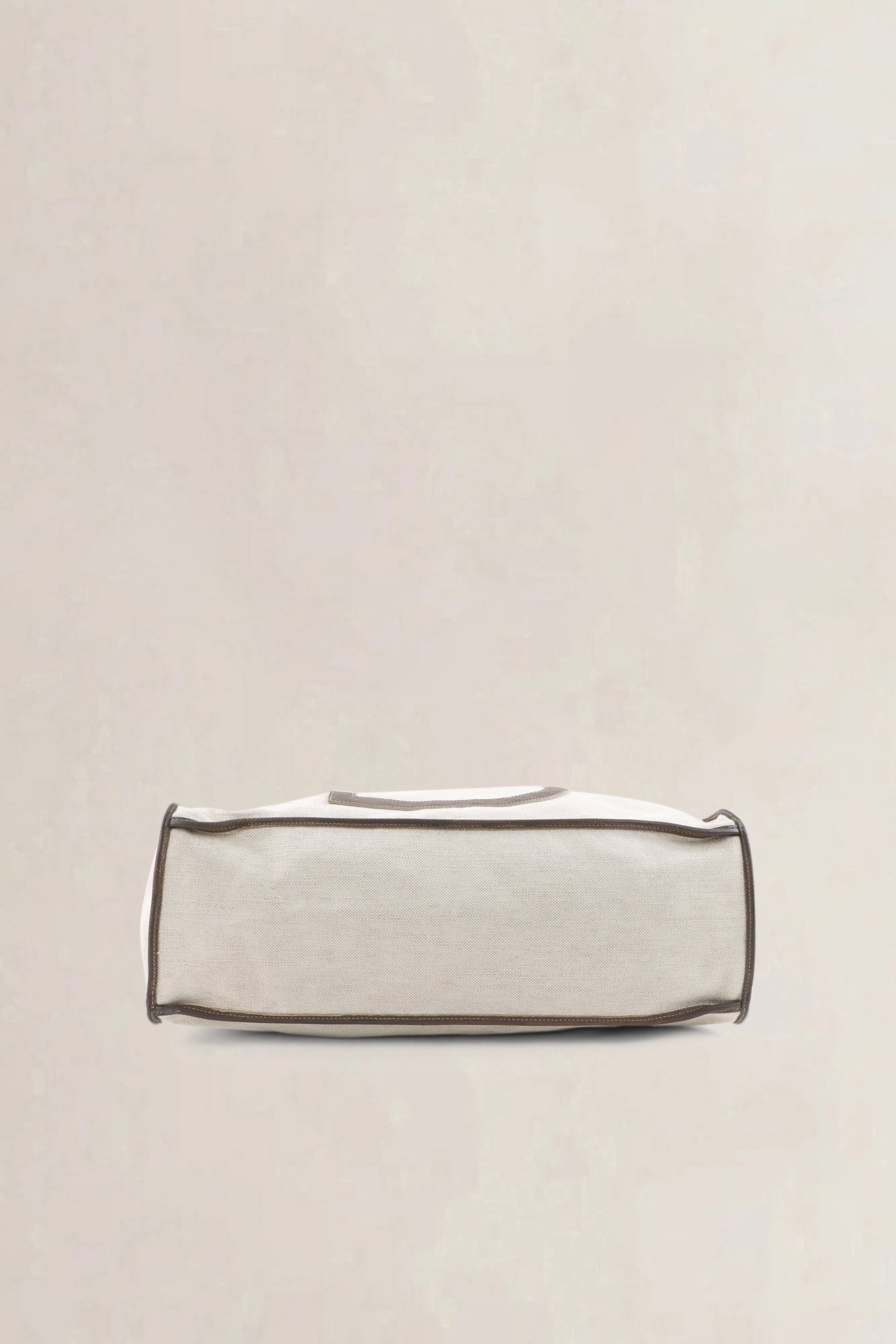 Delvaux Beige/Fauve Leather/Canvas Taxi Shoulder Bag