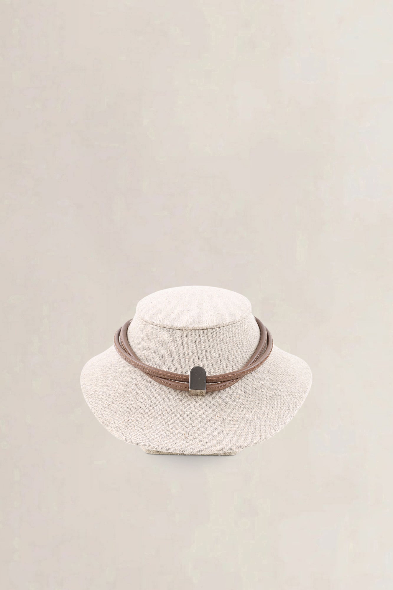 Delvaux Brown Leather Necklace