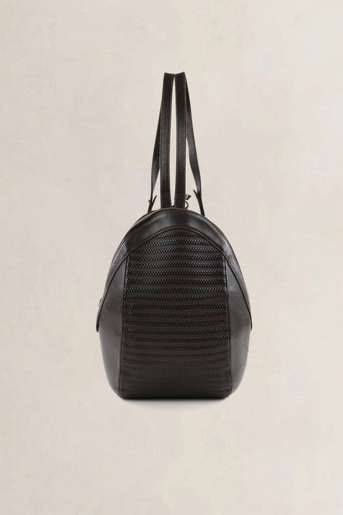 Delvaux Brown Toile De Cuir Amitié Backpack