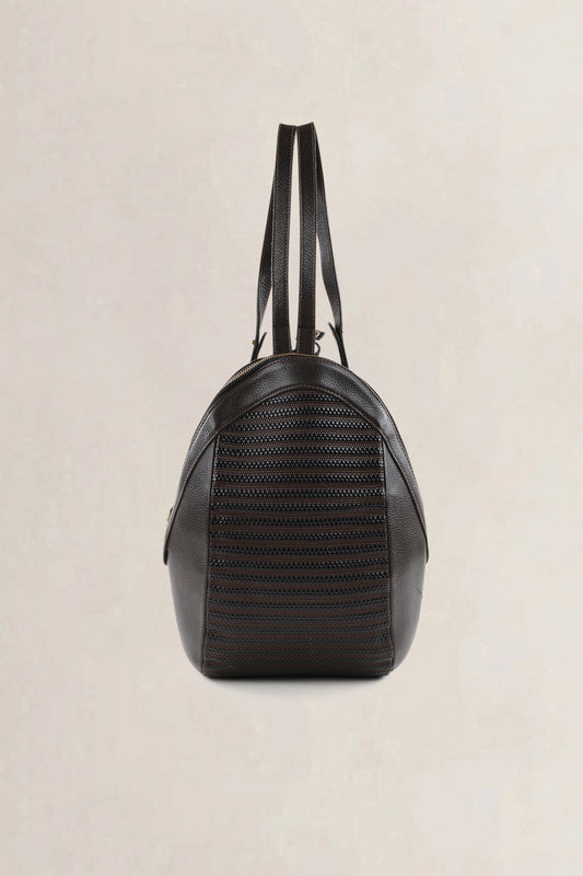 Delvaux Brown Toile De Cuir Amitié Backpack