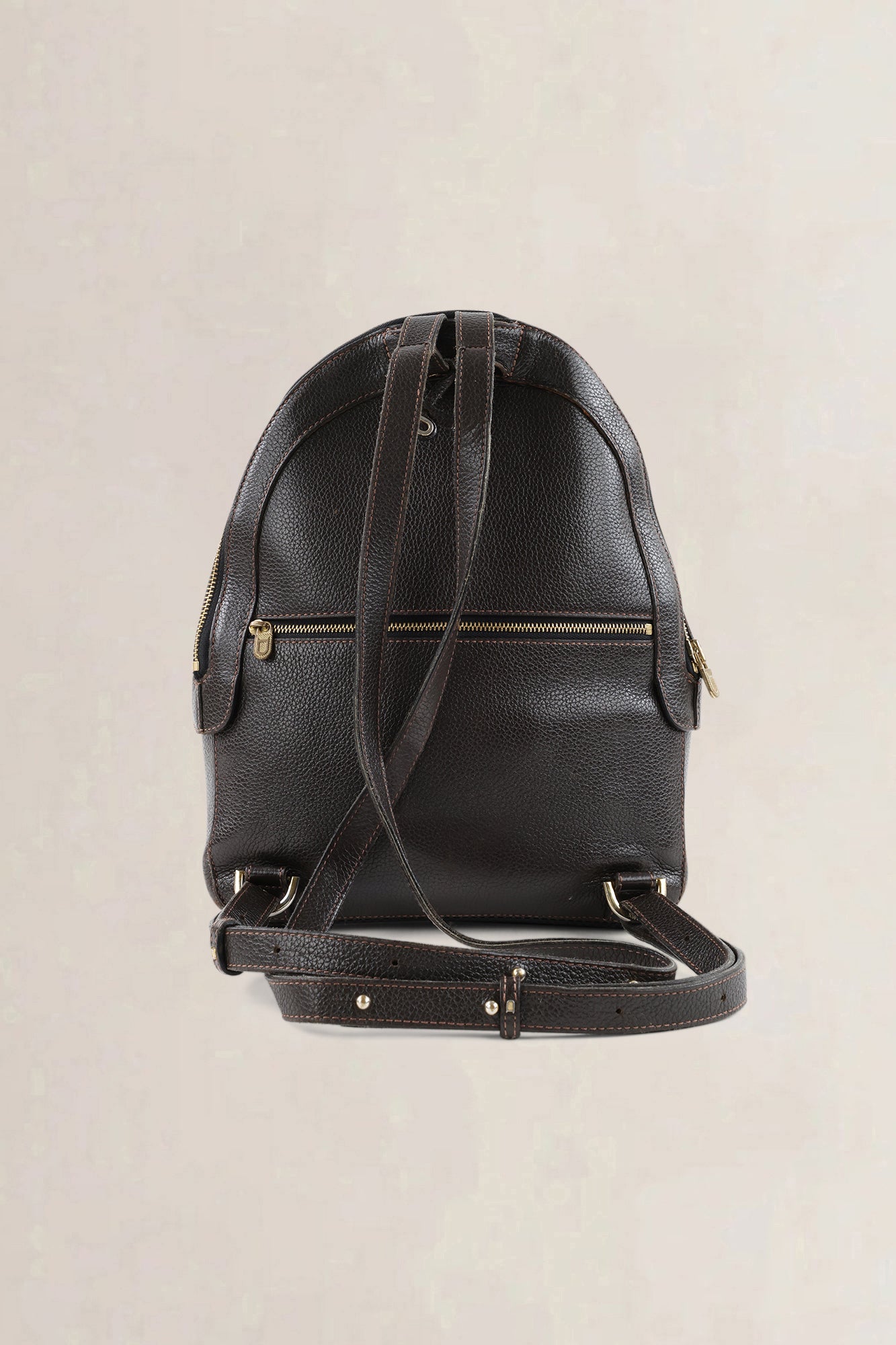 Delvaux Brown Toile De Cuir Amitié Backpack