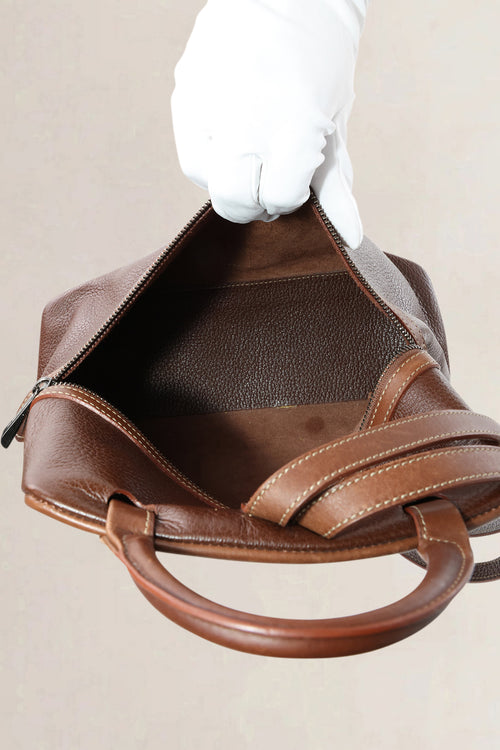 Deux De Delvaux Brown "Le Dix-Neuf" Backpack